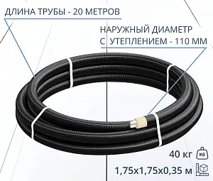 Труба ТВЭЛ-ЭКОПЭКС-2, 6 бар 2х32х2,9/110 мм (бухта 20 м) 1