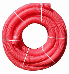 Труба защитная двустенная ПНД/ПВД d160 (50м), красная 1