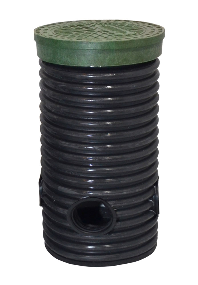 Дренажный колодец d368 h1000 с зеленой крышкой (отводы 200 мм) 0