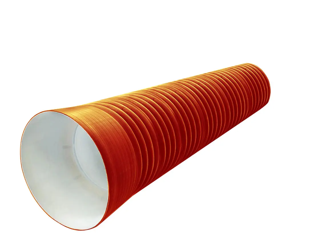 Труба PP sn16 230/200 6м с раструбом (рыжая)
