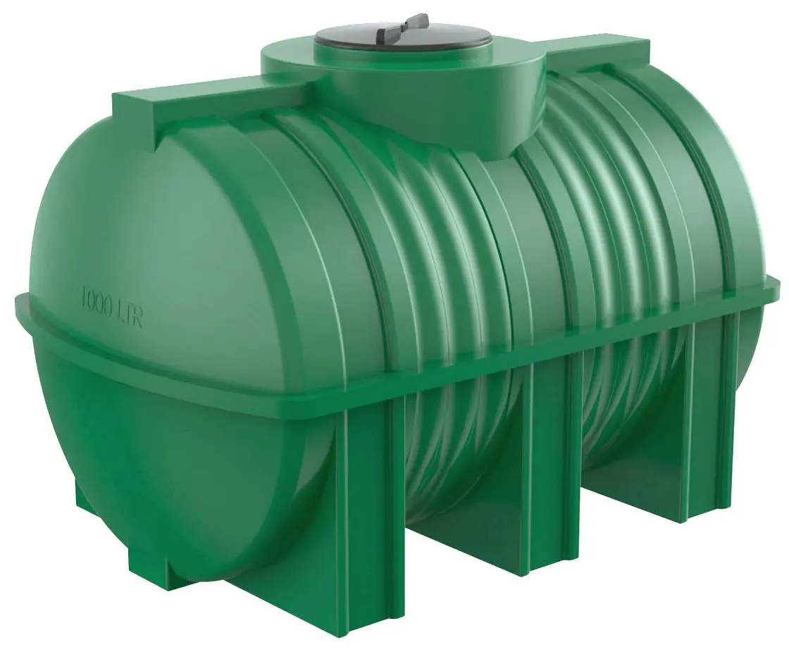 Пластиковая емкость горизонтальная G-1000 (Зеленый)