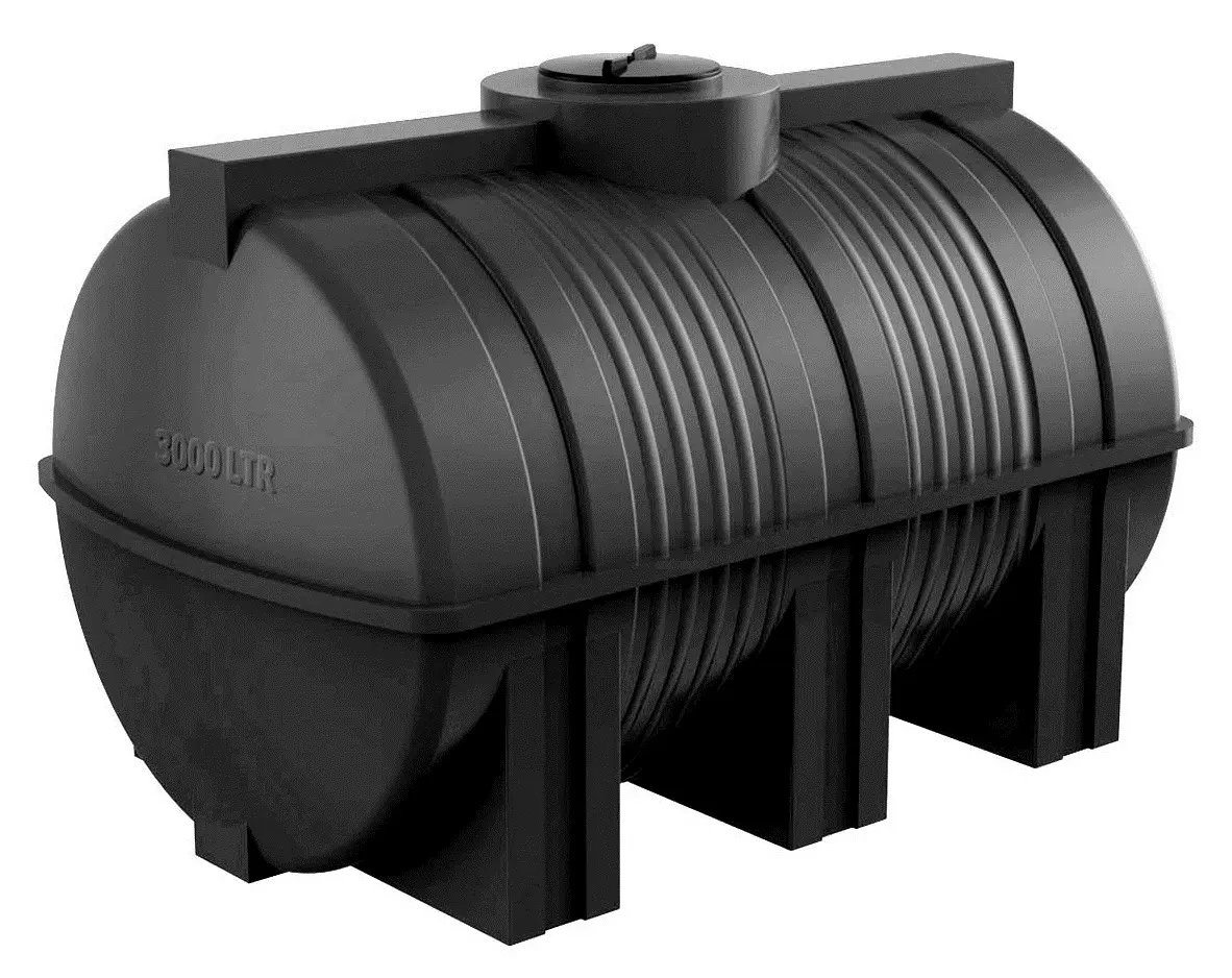 Пластиковая емкость горизонтальная G-3000 (Черный)
