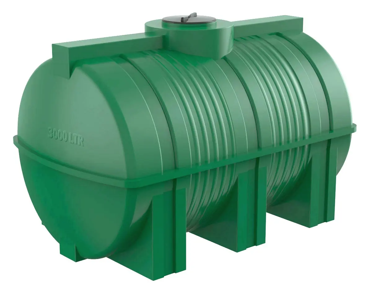 Пластиковая емкость горизонтальная G-3000 (Зеленый)