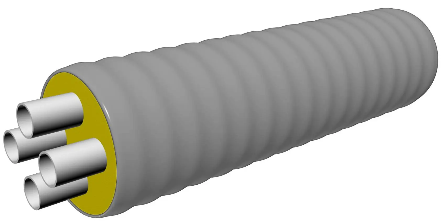 Труба ТВЭЛ-ЭКОПЭКС-4, 6 бар 2х32х2,9+2х25х2,3/125 мм (бухта 20 м)