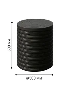 Колодец d500 h 500 с герметичным дном и крышкой 1