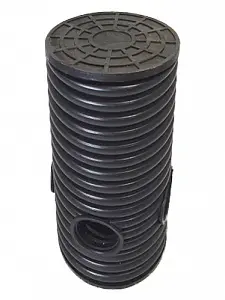 Дренажный колодец d315 h2000 с черной крышкой (отводы 110 мм) 0