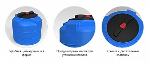 Пластиковая емкость ЭкоПром T 200 (Синий) 2