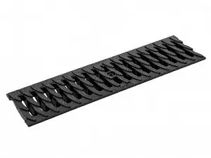 Комплект: Лоток Европартнер 100 мм с пластиковыми решетками черными "Ромбы" 1 метр