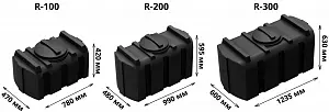 Пластиковая прямоугольная емкость R-100 (Черный) 4