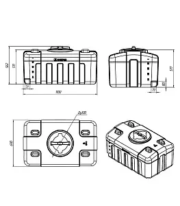 Пластиковая емкость ЭкоПром XS 300 (Синий) 3