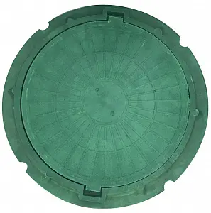 Люк садовый (до 1,5т.) зеленый, полимерно-песчаный 0