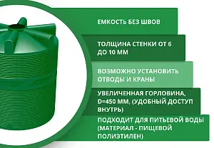 Вертикальная накопительная емкость V-10000 (Зеленый) 2