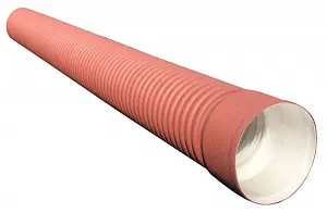Труба гофрированная SN8 250/218 6м, с раструбом (рыжая) 0