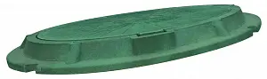 Люк садовый (до 1,5т.) зеленый, полимерно-песчаный 3