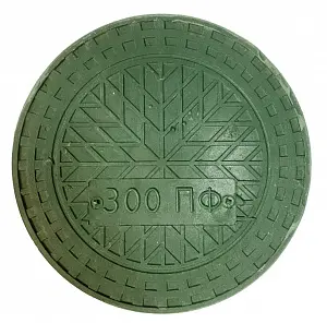 Люк d340 зеленый, полимерно-песчаный 0