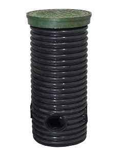 Дренажный колодец d368 h2000 с зеленой крышкой (отводы 200 мм) 0
