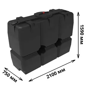 Пластиковая емкость ЭкоПром SK 2000 (Черный) 1