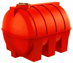 Пластиковая емкость горизонтальная G-5000 (Красный) 0