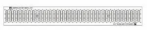 Решетка водоприемная Gidrolica Standart РВ-10.13,6.100-штамп. ст. оцинк. с отверст. для крепл. (508/1) 1