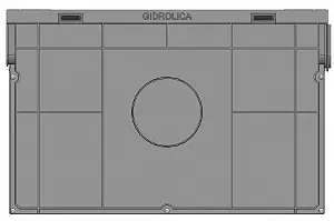 Комплект Gidrolica Light: пескоуловитель для пласт. лотков ПУ 10.11,5.32-пласт. с реш. РВ-10.11.50 (08078)