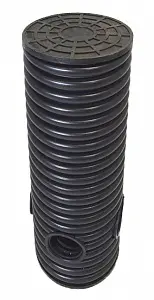 Дренажный колодец d315 h4500 с черной крышкой (отводы 200 мм) 0