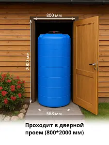 Пластиковая емкость ЭкоПром А 300 (Синий) 7