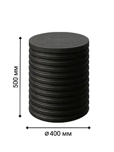 Колодец d400 h 500 с герметичным дном и крышкой 0