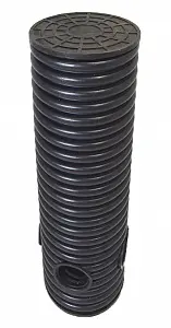 Дренажный колодец d315 h6000 с черной крышкой (отводы 200 мм) 0