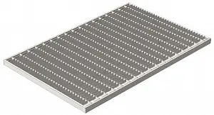 Решетка Gidrolica Step Pro 390х590мм-стальная ячеистая оцинкованная (301) 0