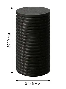 Колодец d695 h2000 с герметичным дном и крышкой 0