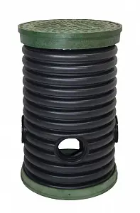 Дренажный колодец d460 h1000 с зеленой крышкой (отводы 160 мм) 0