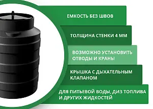 Вертикальная накопительная емкость V-100 (Черный) 2