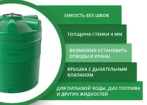 Вертикальная накопительная емкость V-1000 (Зеленый) 2
