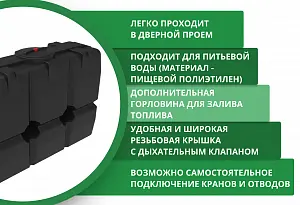 Пластиковая емкость ЭкоПром SK 2000 (Черный) 3