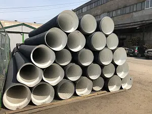(ПЕРФОРАЦИЯ) Труба гофрированная sn6 500/427 6м с раструбом 7