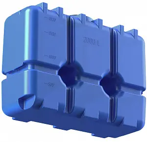 Пластиковая прямоугольная емкость RТ-2000 (Синий) 1