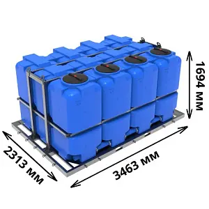 Кассета ЭкоПром ST 8000 л (4х2000) (Синий) 1
