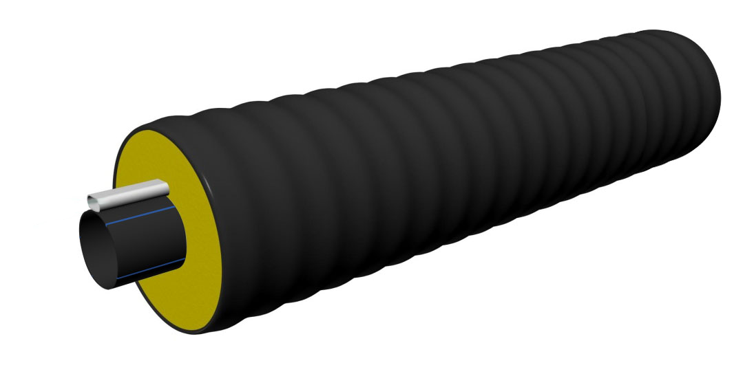 Труба ТВЭЛ-ПЭКС 50х3,0/125 ПЭ 100 с кабель каналом (SDR 17)