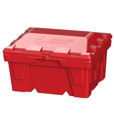 Ящик с крышкой 250л (Красный) 0