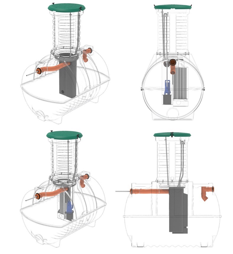 Септик Rostok Ground 8 Pro с горловиной 1000 мм - PR (с дренажным насосом) 3
