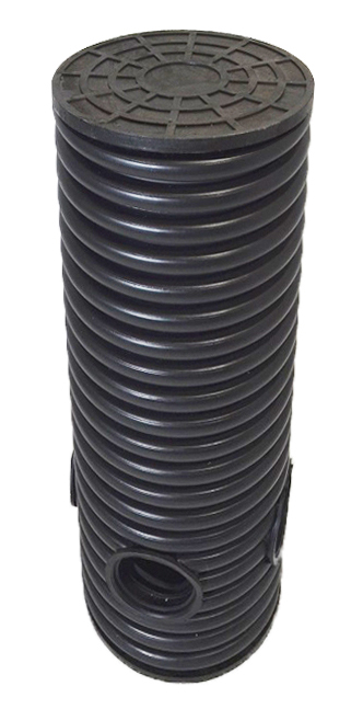 Дренажный колодец d315 h4500 с черной крышкой (отводы 160 мм) 0