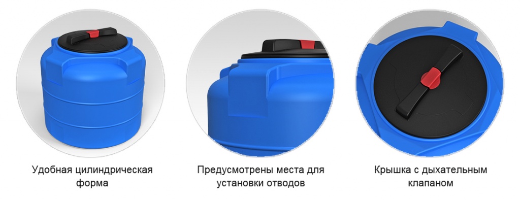Пластиковая емкость ЭкоПром T 100 (Синий) 3