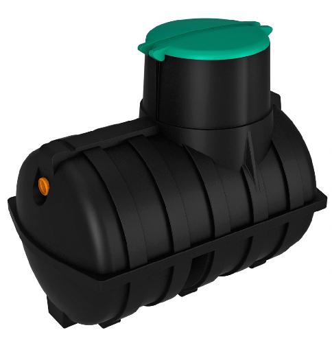 Пластиковая емкость ЭкоПром подземная U 3000 с выходом (Черный)