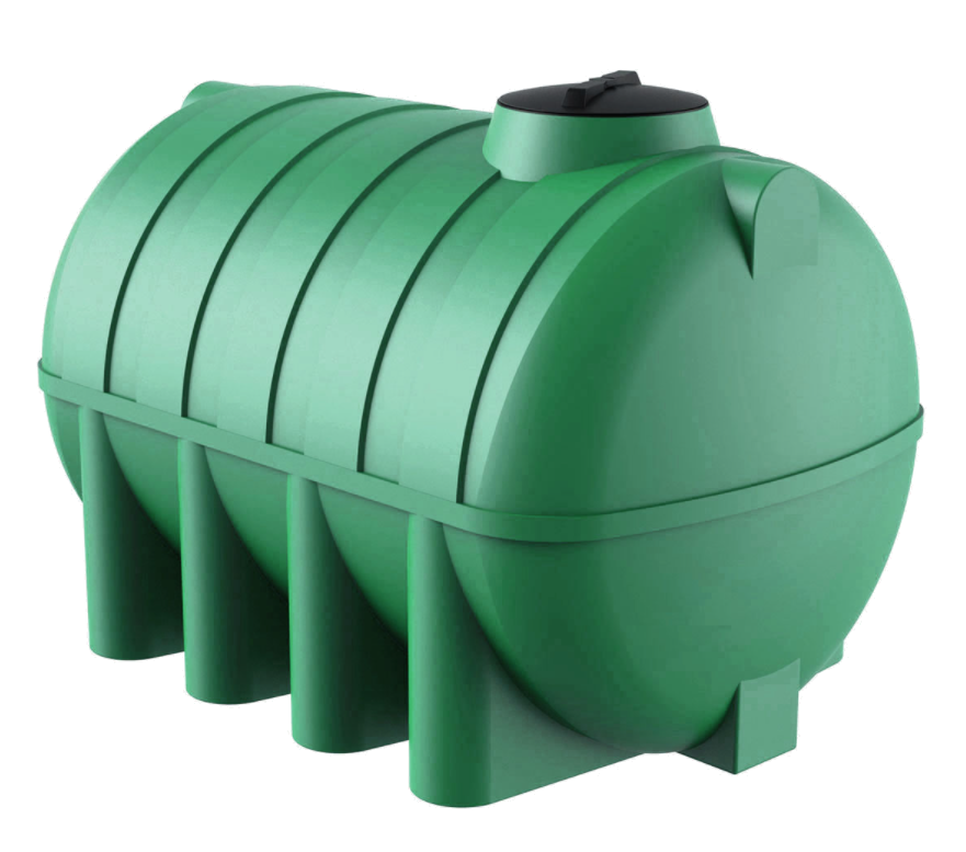 Пластиковая емкость горизонтальная G-2500 (Зеленый) 0