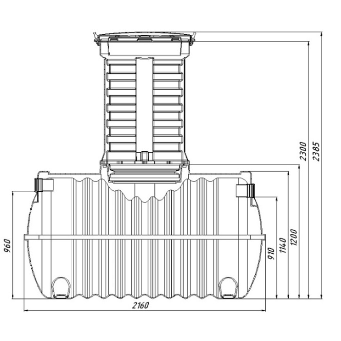 Септик Rostok Ground 4 с горловиной 1000 мм 1