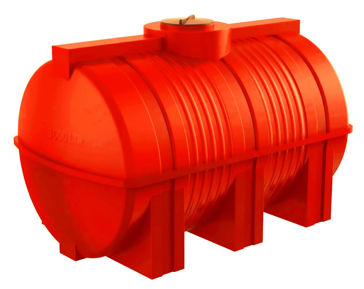 Пластиковая емкость горизонтальная G-3000 (Красный) 0