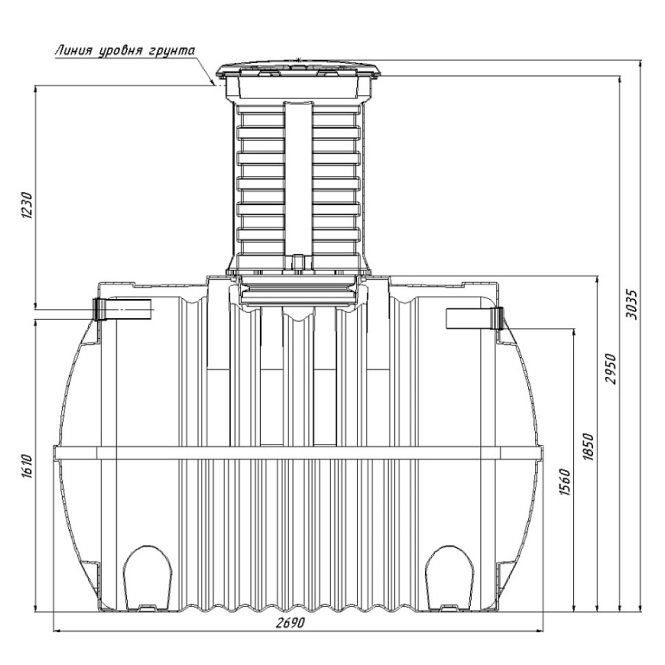 Септик Rostok Ground 12 Pro с горловиной 1000 мм - PR (с дренажным насосом) 1