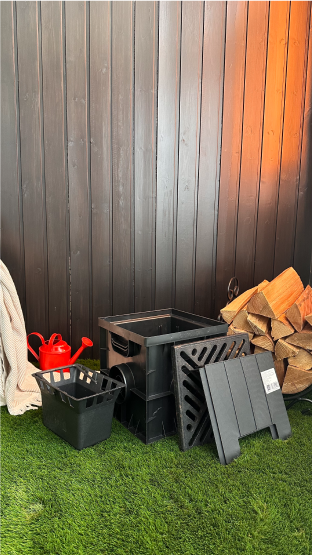 Комплект: Дождеприемник Gidrolica Point ДП-30.30 с чугунной решеткой, перегородками и корзиной 9