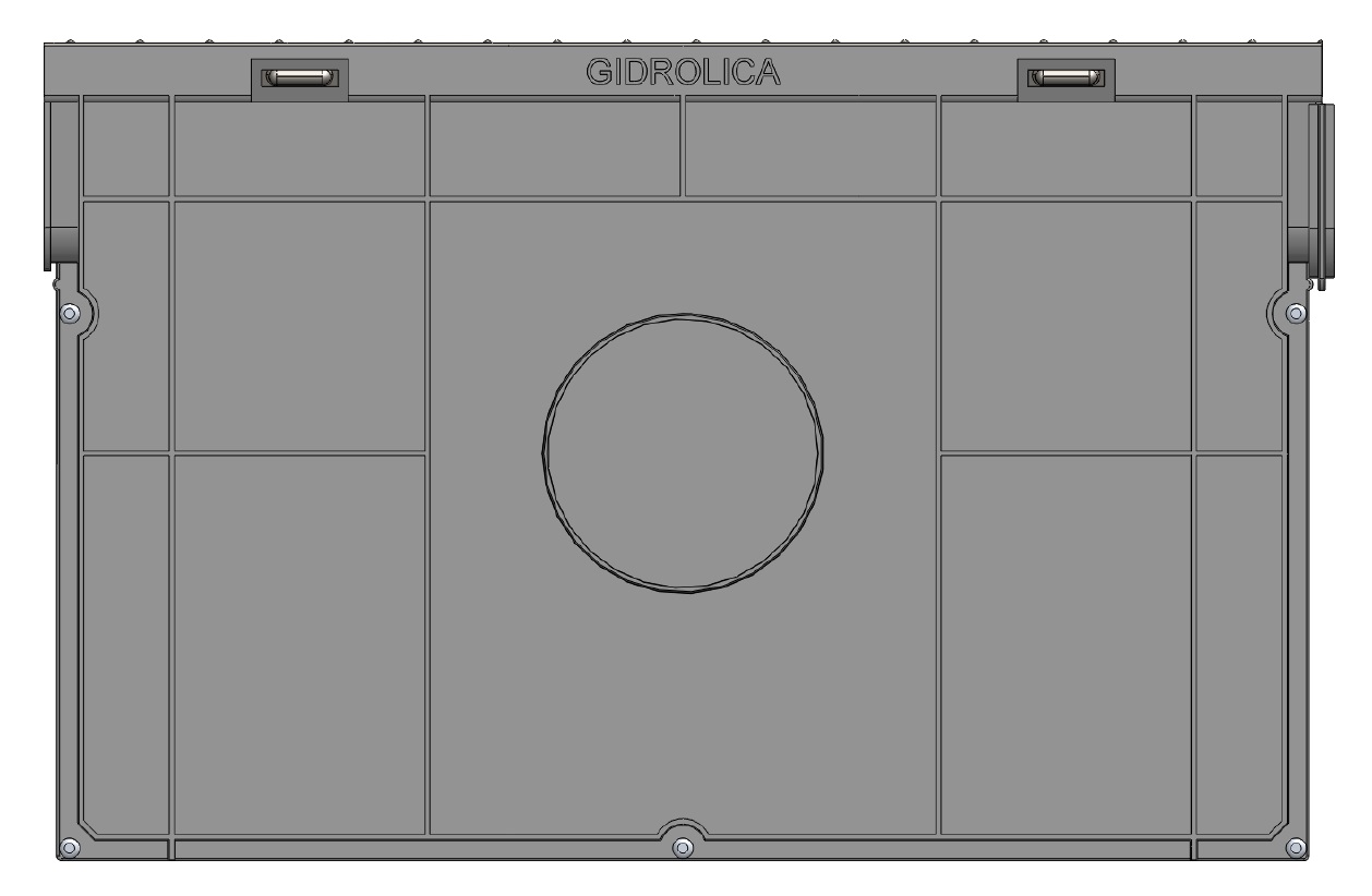 Комплект Gidrolica Light: пескоуловитель для плас. лотков ПУ 10.11,5.32-плас. с реш. РВ-10.10,8.100 (08068) 3