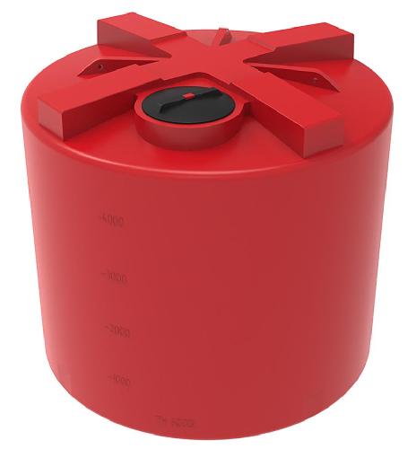 Пластиковая емкость ЭкоПром КАС 5000 TH (Красный)